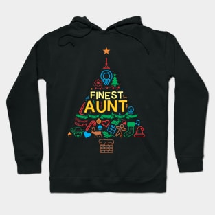 Finest Aunt Gift - Xmas Tree 2 - Christmas Hoodie